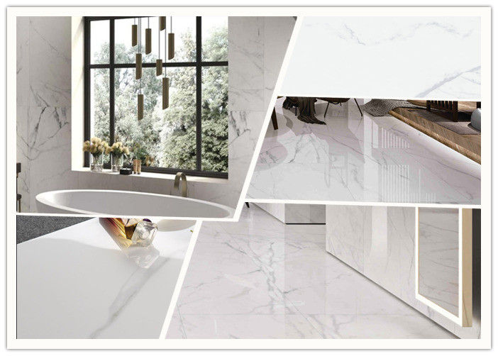 Super White Floor And Decor Carrara Porcelain Tile 24x48 Size 12 Mm Thickness